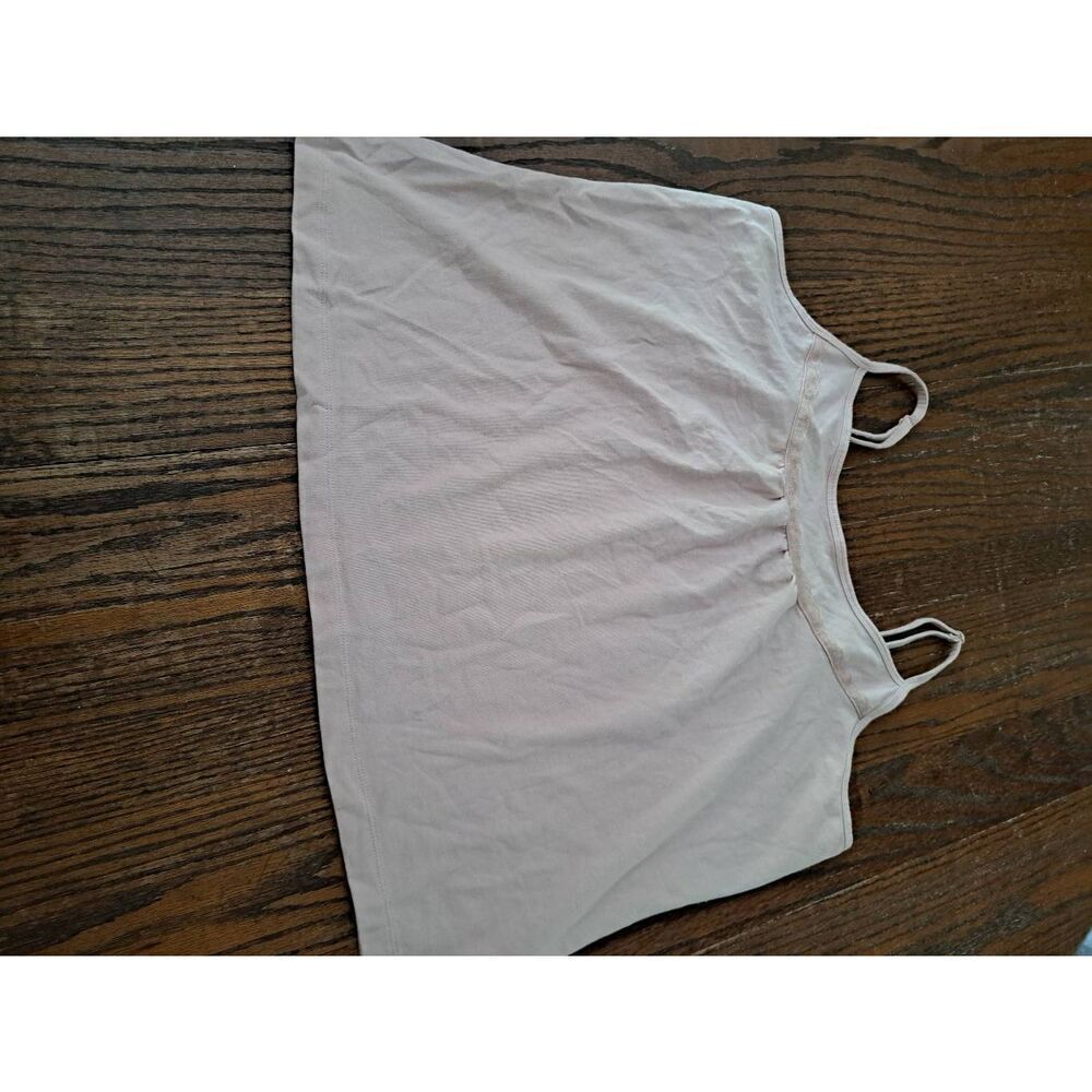Size 18/20 Venezia Pink Adjustable Spaghetti Strap Lace Trim Crop Top Tank Shirt
